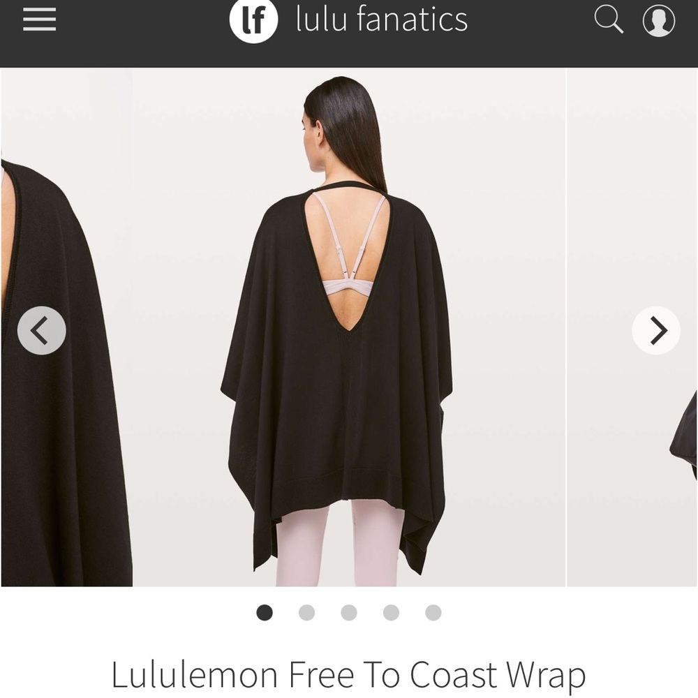 Lululemon Free to Coast Black Wrap